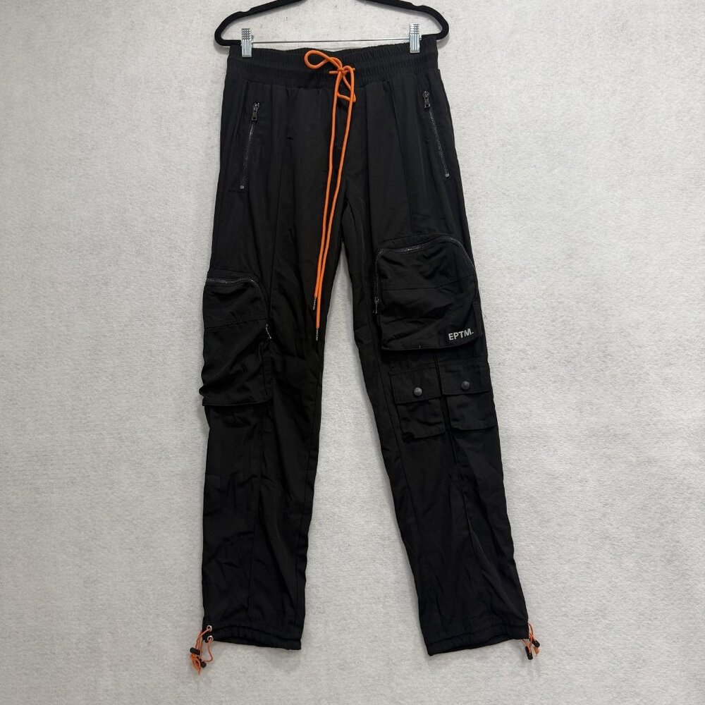 EPTM Pants Mens Small Black Cargo Joggers S-30 Nylon Tech Utility Streetwear